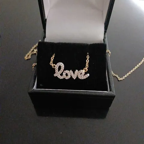 0.15CT DIAMOND LOVE 45CM NECKLACE STERLING SILVER