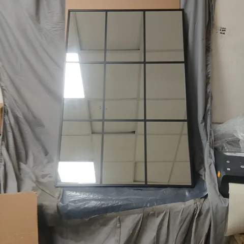 BOXED CINO WINDOW PANE MIRROR - BLACK - COLLECTION ONLY