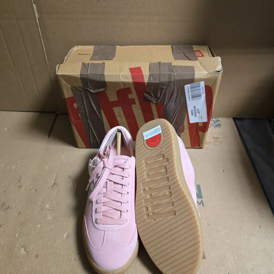 FITFLOP WOMEN'S PINK SUEDE SNEAKERS – GUM SOLE - UK SIZE 4.5 