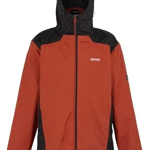 BRAND NEW REGATTA THORNRIDGE II MENS WATERPROOF JACKET RED OCHRE/BLACK SIZE SMALL