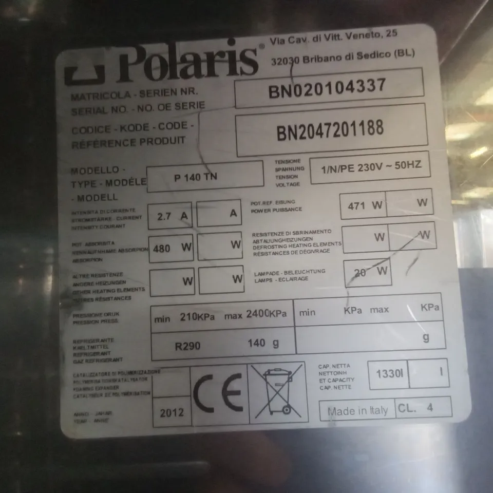 POLARIS P 140 TN DOUBLE DOOR FRIDGE 