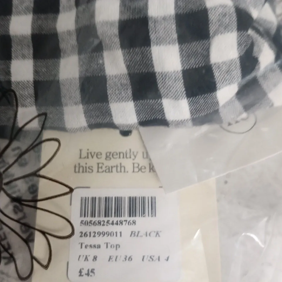 NOBODY'S CHILD TESSA TOP – GINGHAM CHECK, UK 8