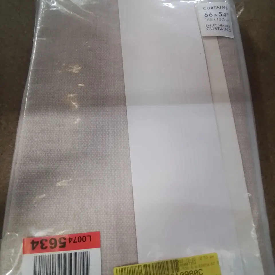 EYELET CURTAINS 66X54INCH