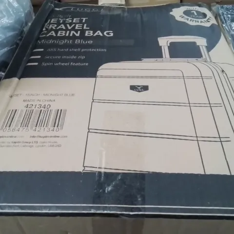 BOXED LUGG 15INCH JETSET TRAVEL CABIN BAG MIDNIGHT BLUE 