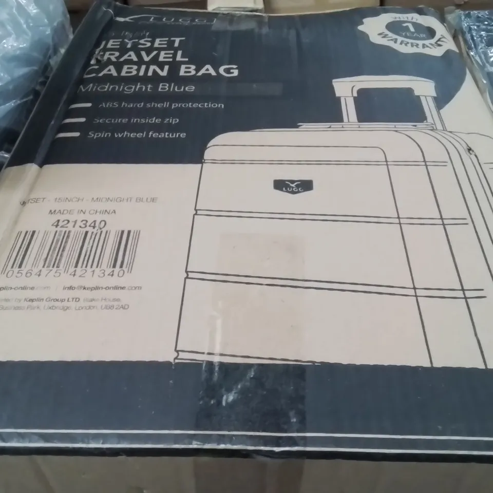 BOXED LUGG 15INCH JETSET TRAVEL CABIN BAG MIDNIGHT BLUE