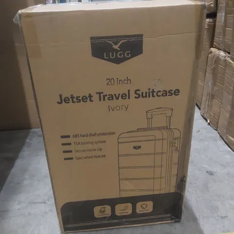 BOXED LUGG 20" JETSET TRAVEL SUITCASE - IVORY 