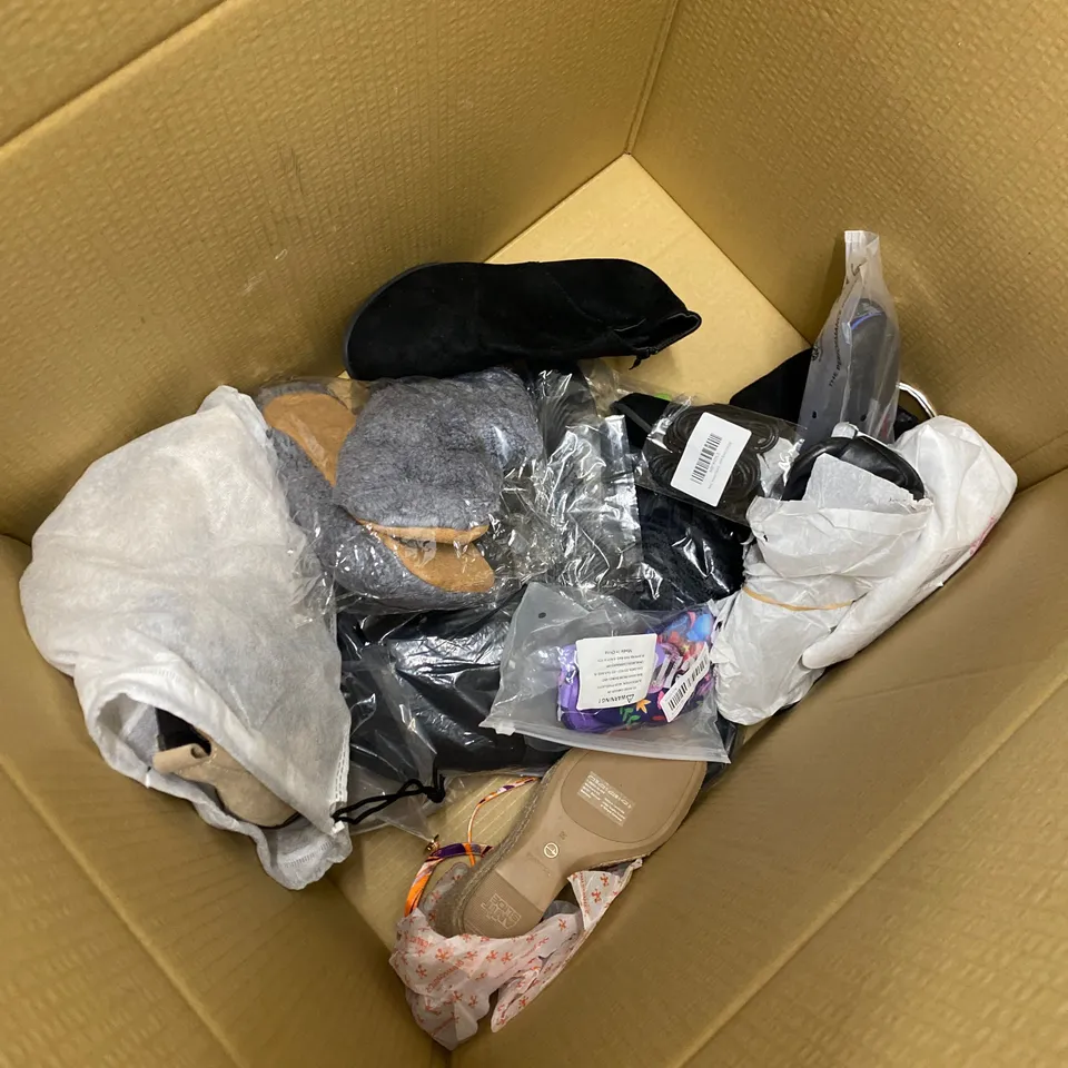 BOX OF 19  ASSORTED FOOTWEAR ITEMS TO INCLUDE: H&M, TAMARIS, BLOMECANICS ETC 