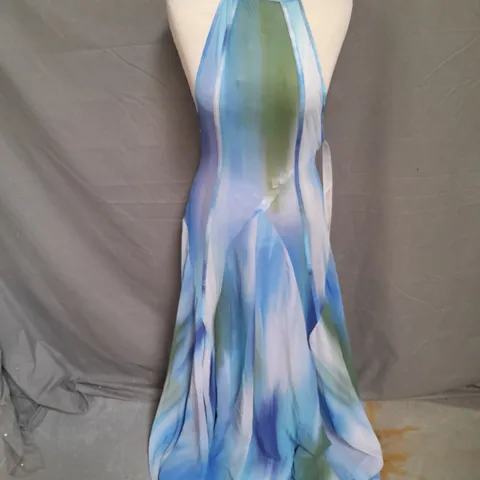 MARTHA NASSAU DRESS IN BLUE/GREEN SIZE S