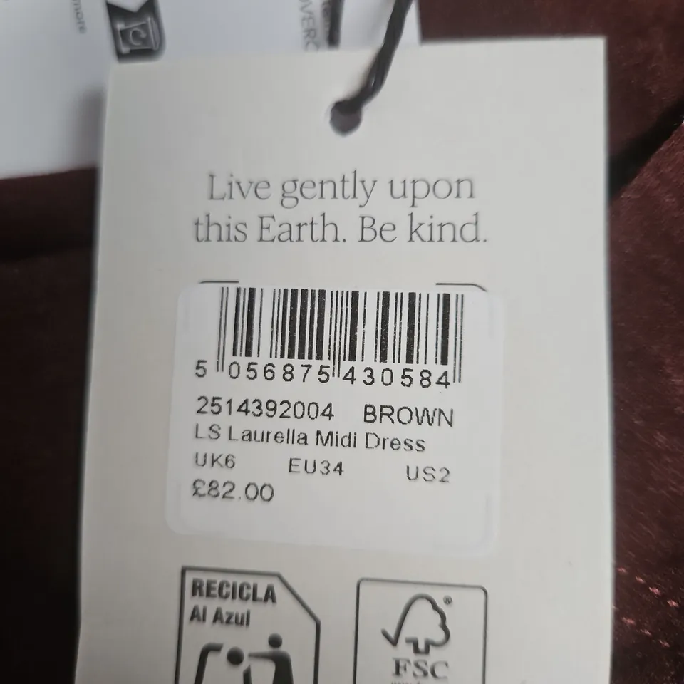 NOBODYS CHILD LA LAURELLA MIDI DRESS – UK SIZE 6