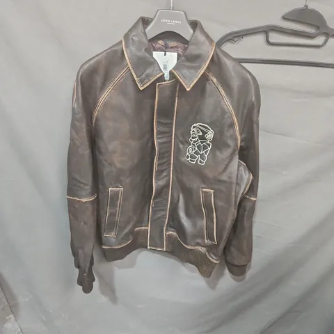 JOHN LEWIS X LABRUM LEATHER BOMBER JACKET – M (MEN'S)