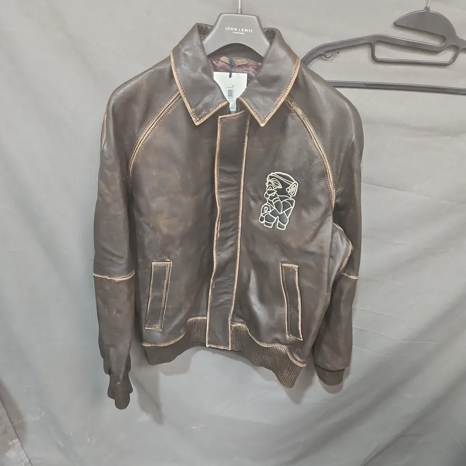 JOHN LEWIS X LABRUM LEATHER BOMBER JACKET – M (MEN'S)