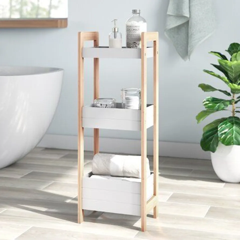 BOXED ADELAIDE BAMBOO 27.5CM × 76CM BATHROOM SHELF