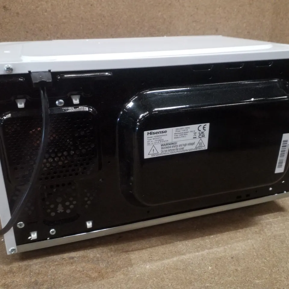 BOXED HISENSE H20MOWS4UK MICROWAVE OVEN - WHITE