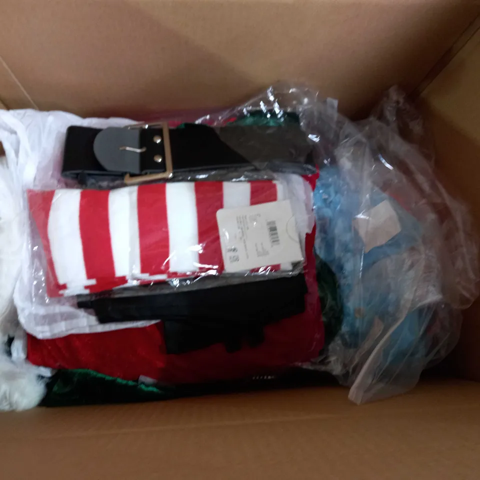 BOX OF ASSORTED FANCY DRESS COSTUMES 