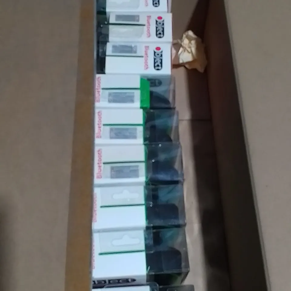 LOT OF 10 BOXED OBJECT BLUETOOTH STEREO HEADSET - GREEN