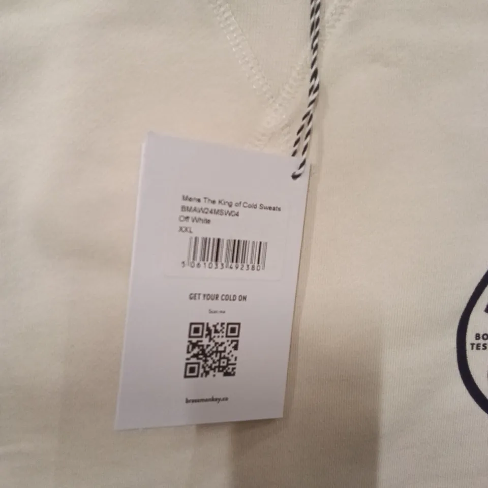 BRAND NEW BRASS MONKEY SWEATS - OFF WHITE SIZE XXL APPROXIMATELY 5