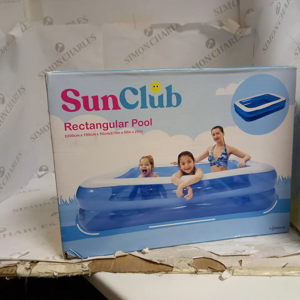 SUNCLUB RECTANGULAR POOL 200CM 150CM X 50 CM