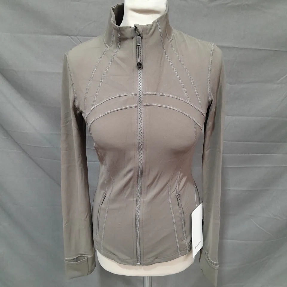 LULULEMON DEFINE JACKET NULU IN KHAKI - SIZE 6