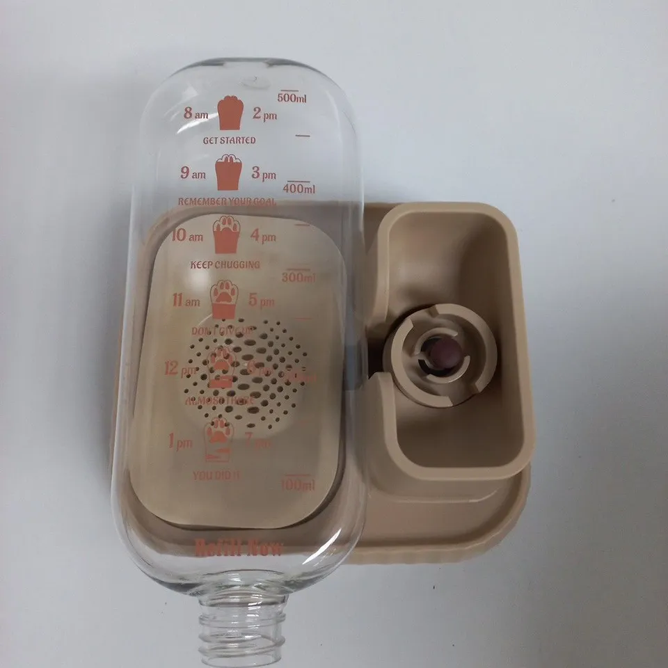 PET GRAVITY WATERER WITH BOTTLE AND TRAY
