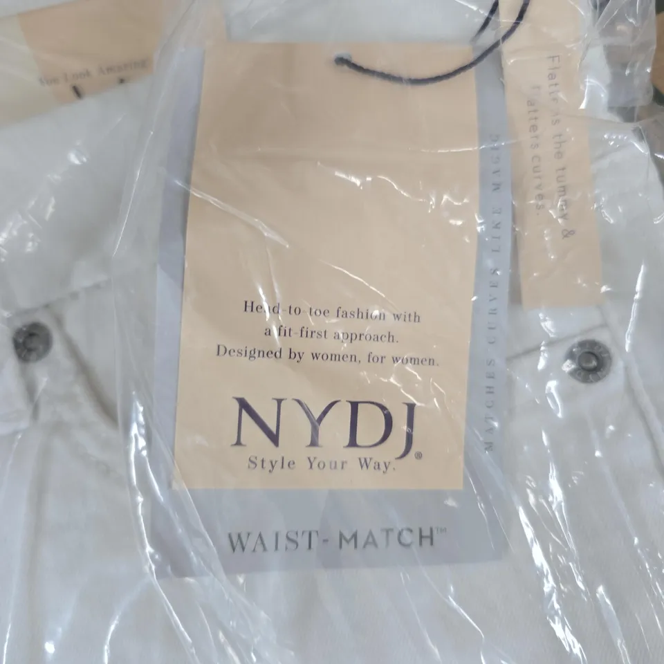 NYDJ WOMEN'S WHITE TROUSERS – WAIST-MATCH, SIZE L