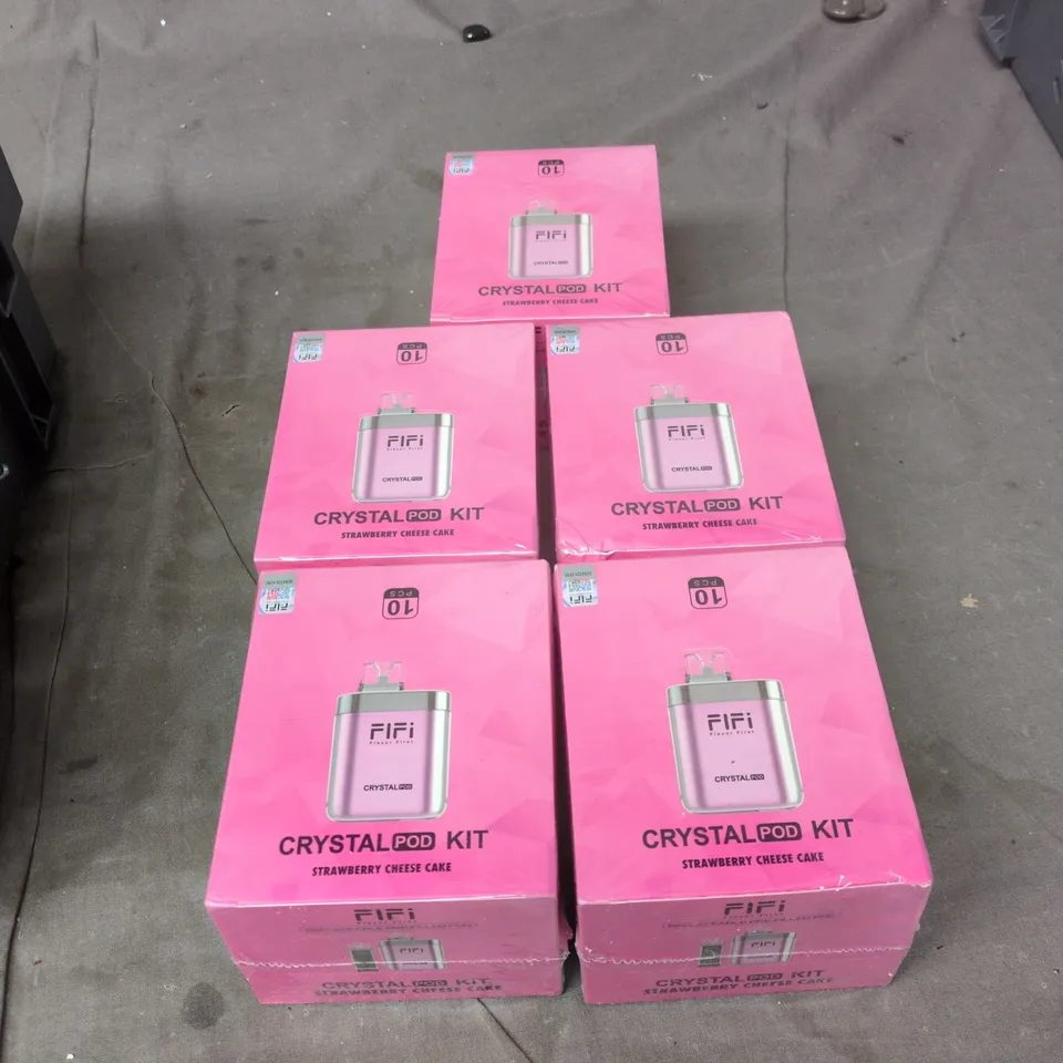 TOTE OF APPROXIMATELY 20 ASSORTED ELECTRONIC CIGARETTE ITEMS TO INCLUDE: FIFI CRYSTAL POD KIT 600 PUFFS 