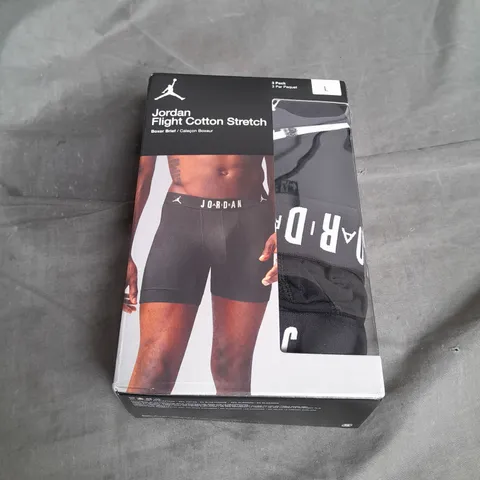 BOXED JORDAN 3 PACK BOXER BRIEFS IN BLACK SIZE L