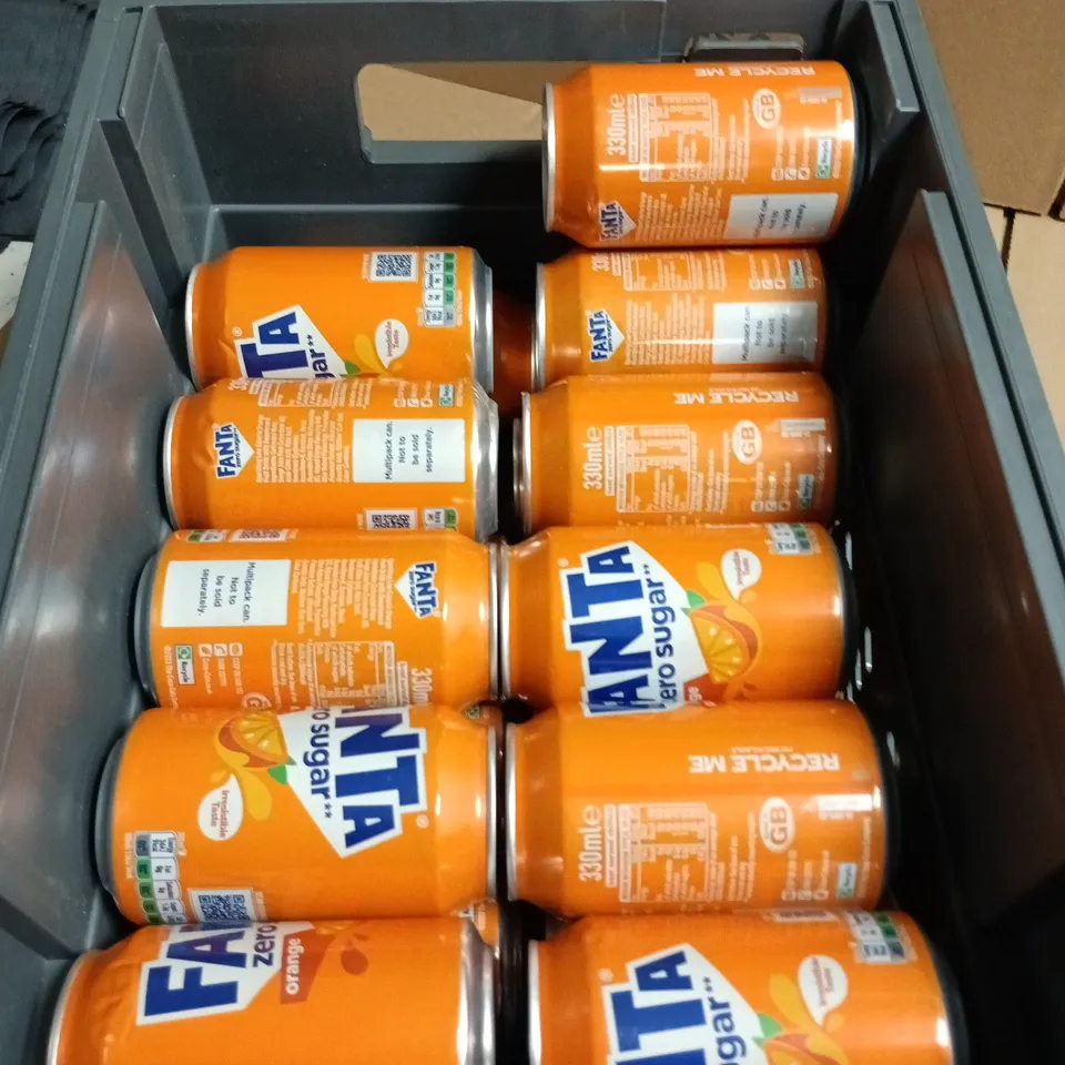 TOTE OF APPROXIMATELY 20 CANS OF FANTA ZERO SUGAR 330ML PER CAN