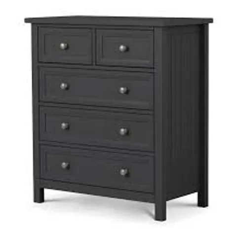 JULIAN BOWEN MAINE 5 DRAWER CHEST - ANTHRACITE