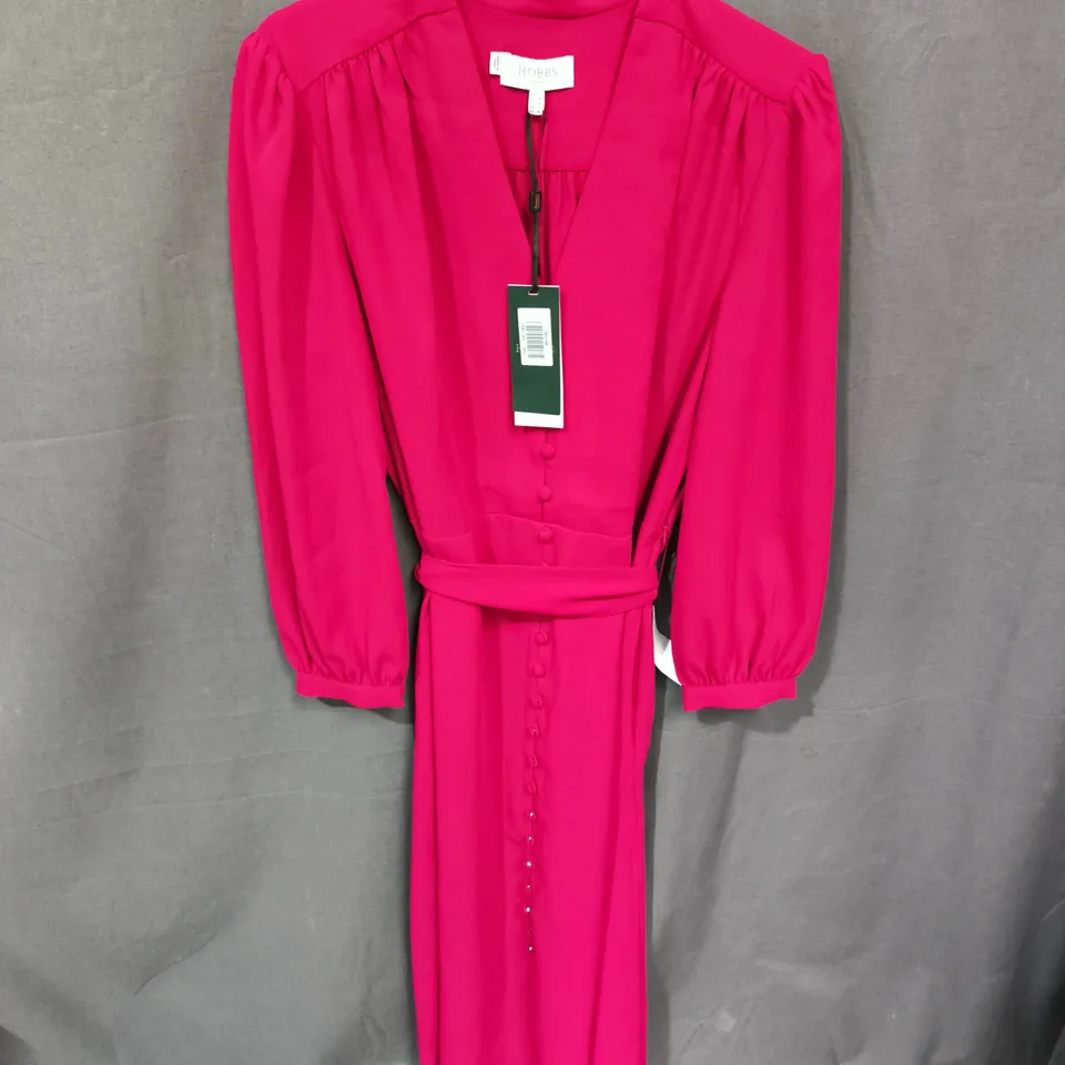HOBBS LONDON MAGNOLIA DRESS IN CERISE PINK - UK 12