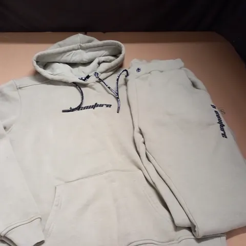 B COUTURE KHAKI GREEN HOODIE AND JOGGERS - XL