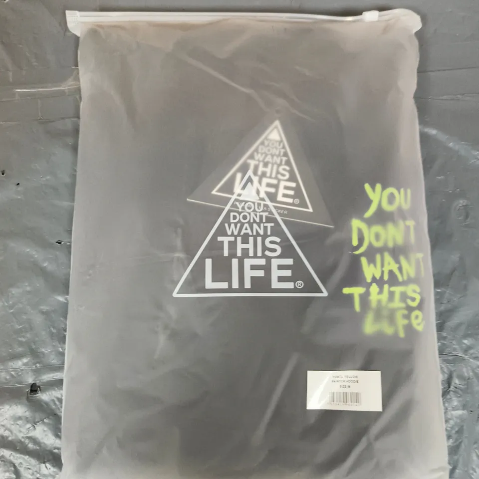 YDWTL YELLOW PAINTER HOODIE – M