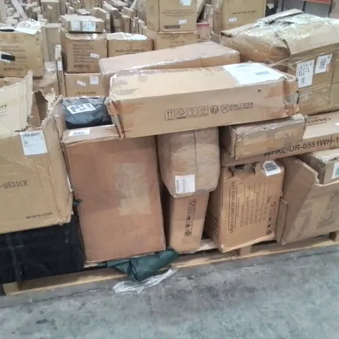 PALLET CONTAINING VARIOUS ASSORTED INCOMPLETE FURNITURE PARTS AND OTHER HOUSEHOLD ITEMS 
