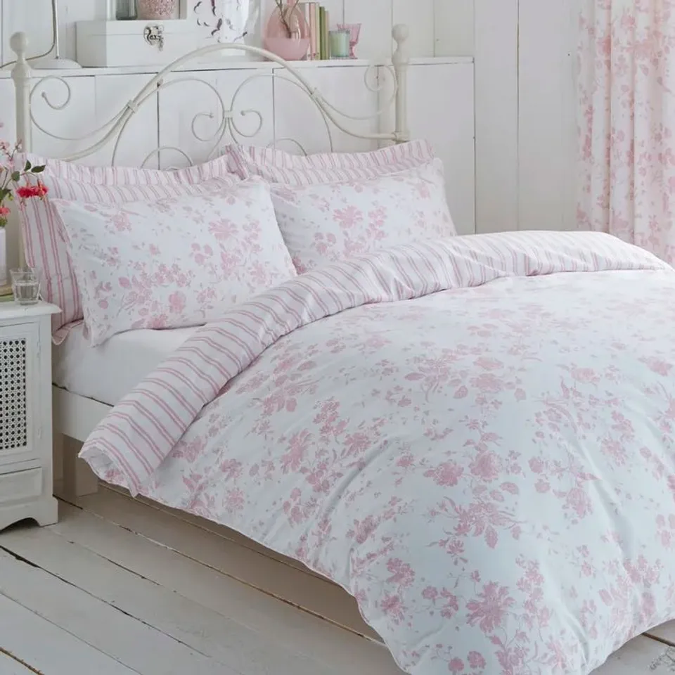 IZETTA DUVET COVER SET SIZE DOUBLE COLOUR PINK