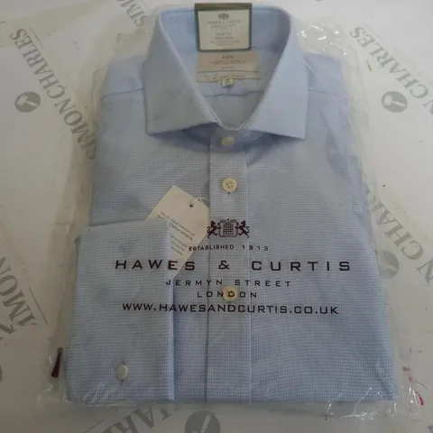 HAWES & CURTIS SLIM FIT SHIRT IN SKY BLUE/WHITE - 16/36