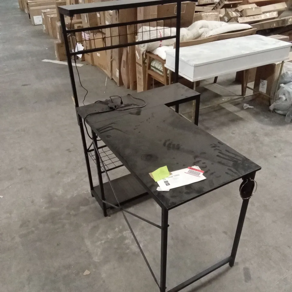 ZABARSKAYA GAMING COMPUTER DESK WITH POWER OUTLETS