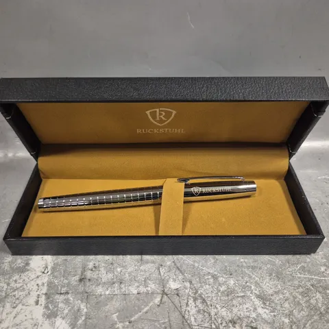 RUCKSTUHL STAINLESS STEEL LUXURY PEN IN GIFT BOX