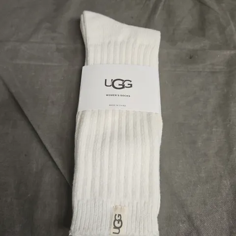UGG Women's White Ribbed Socks size 3.5 - 8.5