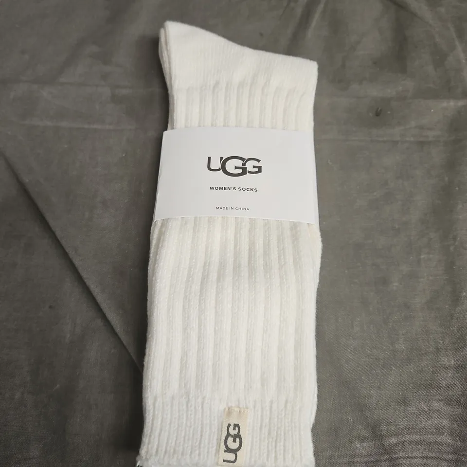 UGG Women's White Ribbed Socks size 3.5 - 8.5