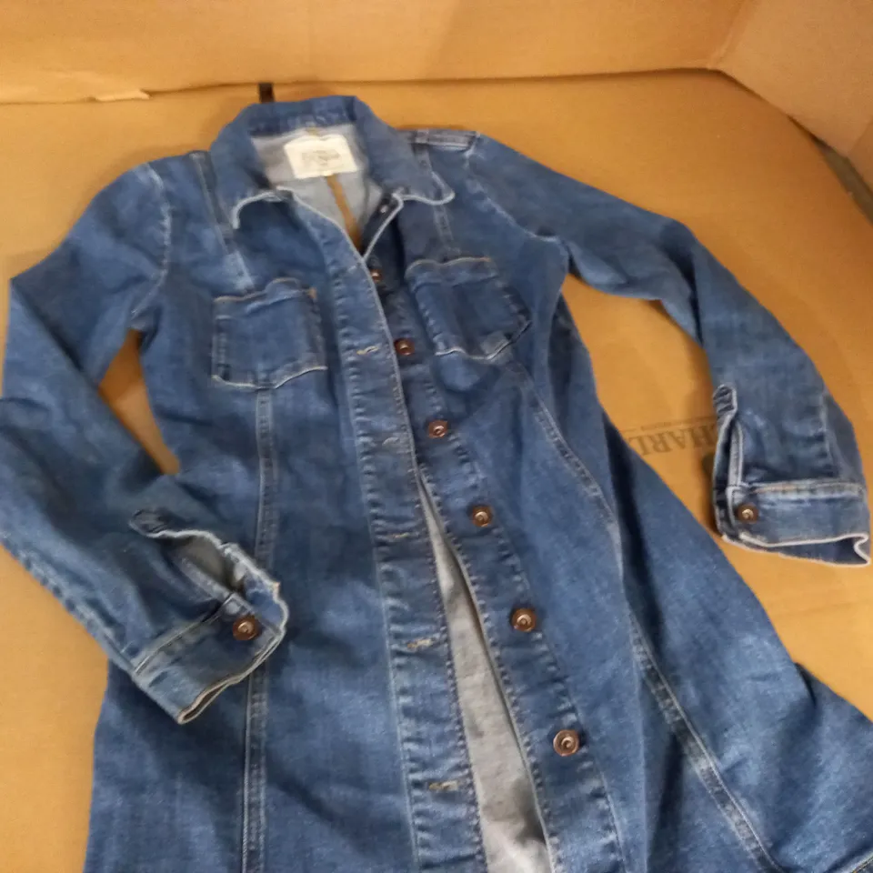 ZARA DENIM BUTTON FRONT DRESS - SIZE UNSPECIFIED