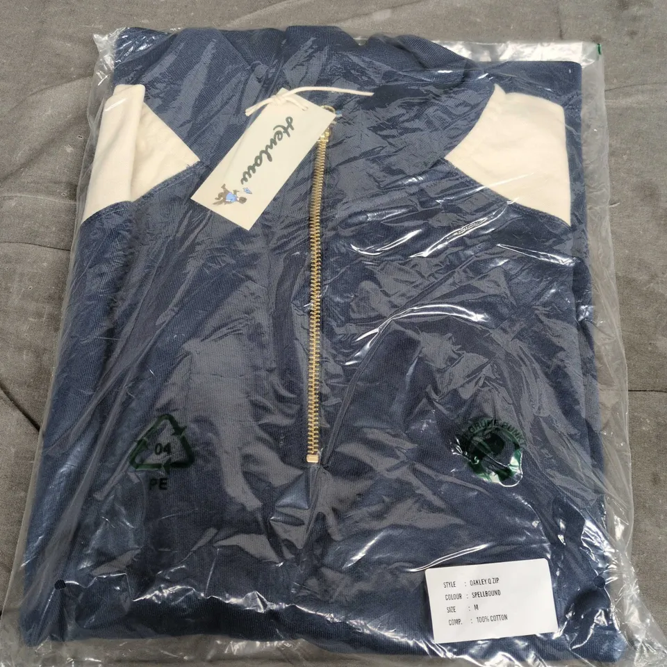 BAGGED HENLOW OAKLEY QUARTER ZIP IN NAVY - MEDIUM