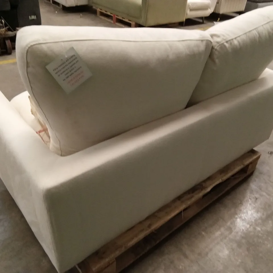 LEXI 2 SEATER SOFA, CREAM HOUSE PLUSH FABRIC