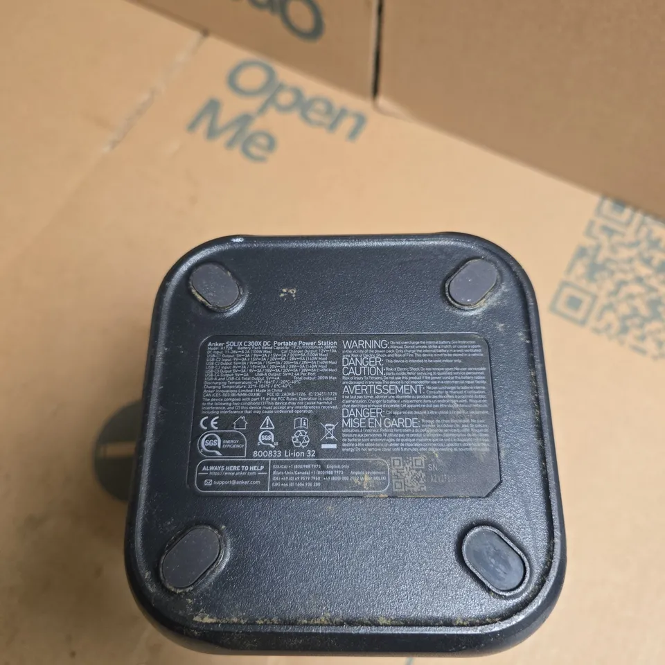 ANKER SOLIX C300 DC PORTABLE POWER STATION UNBOXED, NO ACCESSORIES