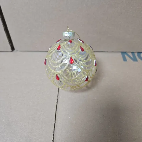 BOX OF 24 X GISELA GRAHAM DECORATIVE CLEAR GLASS BAUBLES