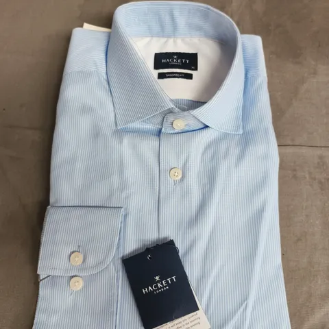 Hackett London Magic Shirt Stripe – Sky Blue Stripe, Tailored Fit, XL