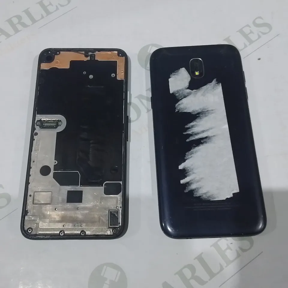 LOT OF 2 MOBILE PHONES INCLUDES GOOGLE PIXEL 4A IN BLACK AND SAMSUNG GALAXY J5