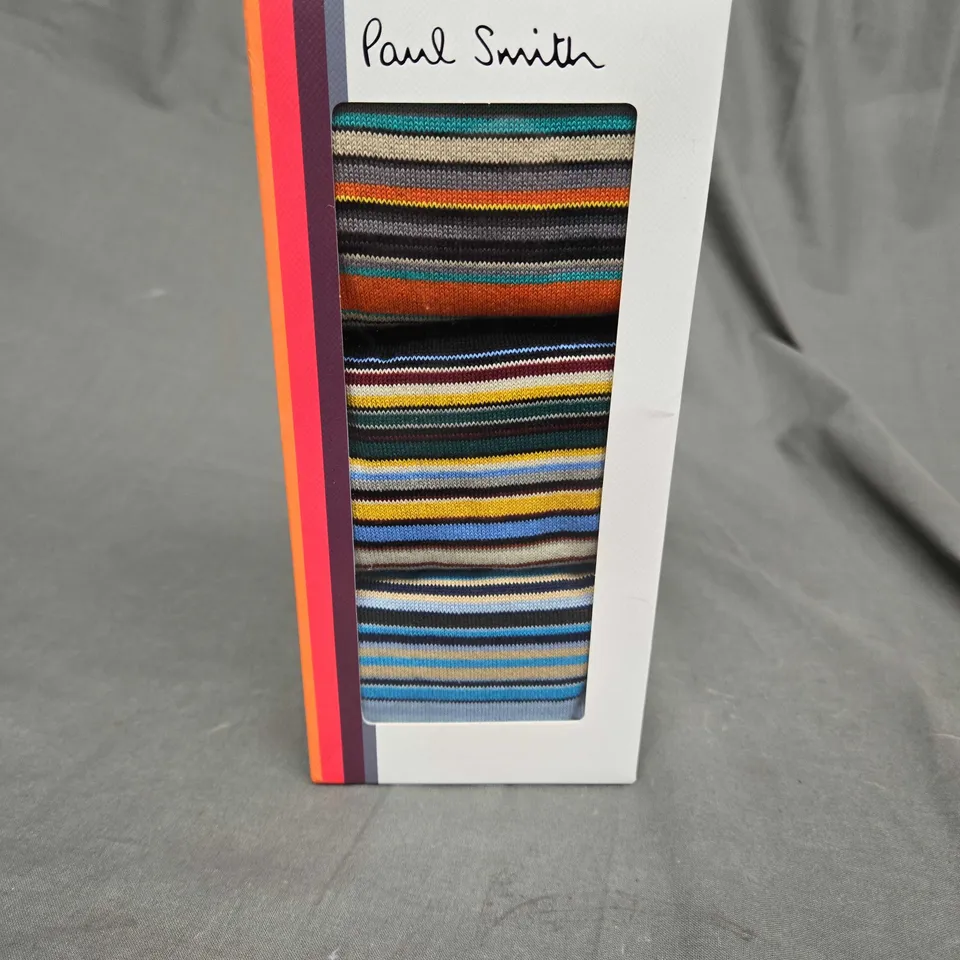 PAUL SMITH SIGNATURE STRIPE SOCJS PAIR OF 3 - ONE SIZE