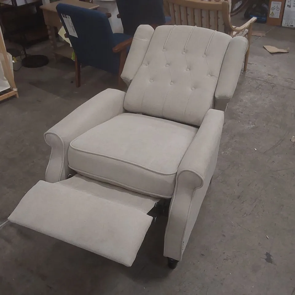 76CM WIDE CLASSIC PUSH BACK RECLINER WITH TUFTED BACK AND RIVETS
