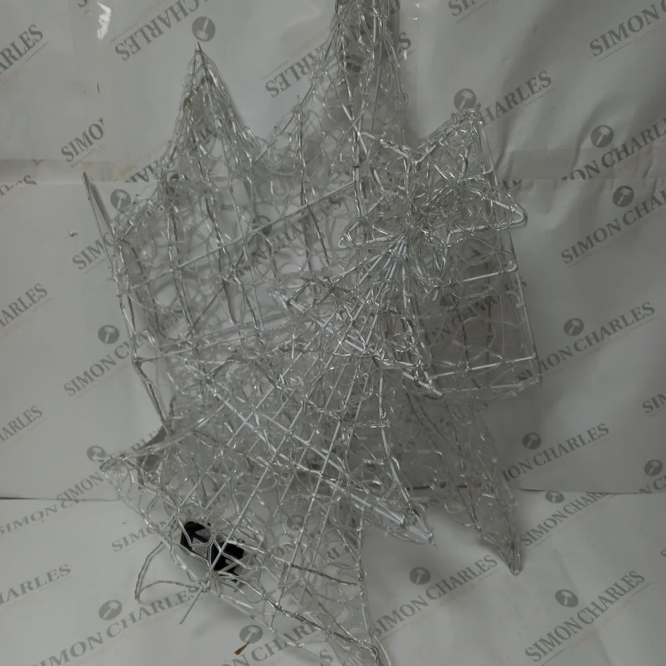 BOXED FESTIVE OUTDOOR AND INDOOR PRE-LIT LED LARGE DECORATION CHRISTMAS TREE 