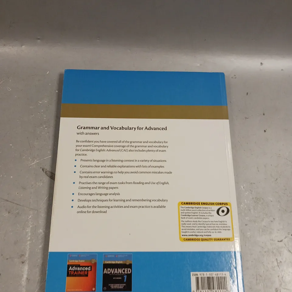 CAMBRIDGE ENGLISH GRAMMAR 7 VOCABULARY FOR ADVANCED 
