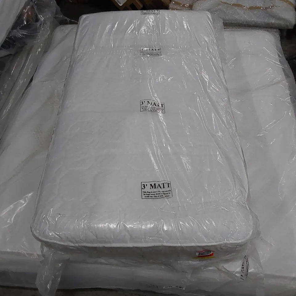QUALITY BAGGED 3FT SINGLE ORTHO POCKET SPRUNG 800 MATTRESS